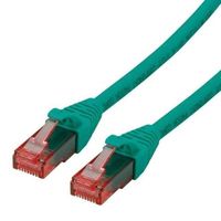 SECOMP Roline Cat6ケーブル， 500mm， 緑 オスRJ45， U/UTP 21.15.2530-100 1個（直送品）