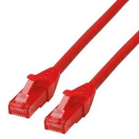 SECOMP Roline Cat6ケーブル， 1m， 赤 オスRJ45， U/UTP 21.15.2511-100 1個（直送品）