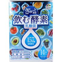 ユニマットリケン ぎゅっと濃縮 飲む酵素+乳酸菌 157種 15g×14本入　1箱(15g×14本入)×4セット（直送品）