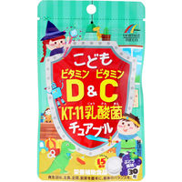 ユニマットリケン こどもビタミンD&ビタミンC KT-11乳酸菌チュアブル ぶどう風味 30粒入　1袋(30粒入)×10セット（直送品）