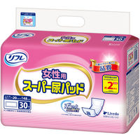 リフレ 女性用 スーパー尿パッド 30枚入　1袋(30枚入)×8セット リブドゥコーポレーション（直送品）