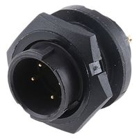 Switchcraft 丸型コネクタ， 4極， パネルマウント， EN3P4MX 1個（直送品）