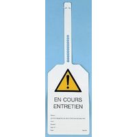 日本ブレイディ Brady 危険警告ラベル En Cours Entretien フランス語 PVC ラベル 284431 1袋(10個)（直送品）
