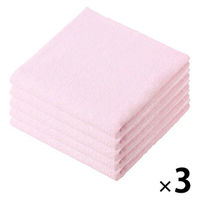 ペールカラーバスタオル　ピンク　1セット（15枚:5枚入×3パック）