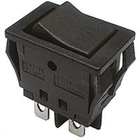 ニデックコンポーネンツ 日本電産コパル電子 ロッカースイッチ 双極単投(DPST) カットアウト幅:15.4mm SLA215K 1個（直送品）