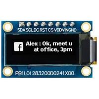 0.91インチ パッシブマトリクス 有機EL ディスプレイ 白， ， 128 x 32 COB MDOB128032EV-WS 1個（直送品）