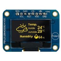 0.96インチ パッシブマトリクス 有機EL ディスプレイ 黄， ， 128 x 64 COB MDOB128064VV-YI 1個（直送品）