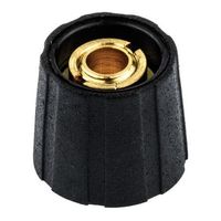 Sifam ノブ 6.35mm 直径:15.5mm 溝付き S150250ーBLK 1ロット(10個)（直送品）