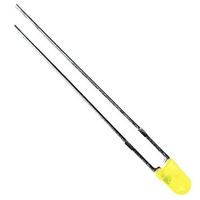 LED， 黄， スルーホール実装， 3 mm 砲弾型 (Tー1)， Lー934YD 1ロット(5個)（直送品）