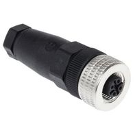 Hirschmann 丸型コネクタ， 4極， M12， ケーブルマウント， 933139100 ELKA 4012 PG7 black 1個（直送品）