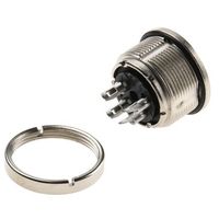 Franz Binder 丸型コネクタ， 4極， ミニチュア， ウォールマウント， 09ー0112ー00ー04 1個（直送品）