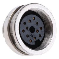 Franz Binder 丸型コネクタ， 12極， ミニチュア， ウォールマウント， 09ー0132ー00ー12 1個（直送品）