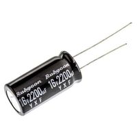 ルビコン コンデンサ 2200μF， ，16V dc， 16YXF2200M12.5X25 1ロット(5個)（直送品）
