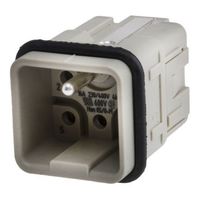 ハーティング Harting ヘビーデューティコネクタ Han Q シリーズ オス 6極 16A 400 V 09120053001 1個（直送品）