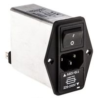 Schaffner IECフィルタ 1ヒューズ 2極 パネルマウント 2.5A 250 V ac， FN 393ー2，5/05ー11 1個（直送品）