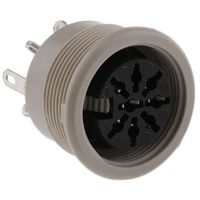 ヒルシュマン Hirschmann DINソケット 8極 メス パネルマウント 931749517 MAB 8100 SN grey 1個（直送品）