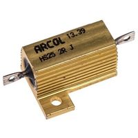 Arcol シャーシ取り付け抵抗器，25W，2Ω，±5％ HS25 2R J 1個（直送品）