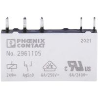 Phoenix Contact リレー 24V dc， 1c接点 10 mA 基板実装タイプ 2961105（直送品）