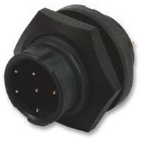 Switchcraft 丸型コネクタ， 6極， パネルマウント， EN3P6MX 1個（直送品）