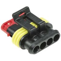 TE Connectivity コネクタハウジング オス 4極 1列 6mm AMP Superseal 1.5シリーズ 282088-1（直送品）