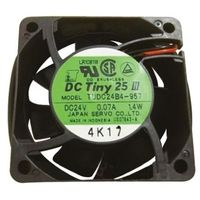 日本電産サーボ 軸流ファン 電源電圧:24 V dc， DC， 60 x 25.5mm， TUDC24D4（直送品）