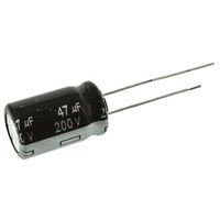パナソニック Panasonic コンデンサ 47μF， ，200V dc， ECA2DHG470 1ロット(5個)（直送品）
