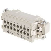 ハーティング Harting ヘビーデューティコネクタ Han E シリーズ オス 16極 16A 500 V 09330162602 1個（直送品）