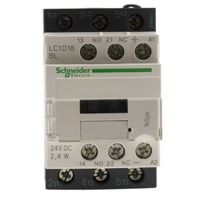 シュナイダーエレクトリック 電磁接触器 24 V dc 3極 LC1Dシリーズ， LC1D18BL（直送品）