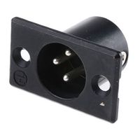 Neutrik XLRコネクタ オス 3極 ストレート パネルマウント NC3MPBAG ニッケルの上に銀めっき 1個（直送品）