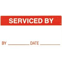 日本ブレイディ Brady 粘着剤付きラベル 120枚入り 赤 白 Y192616 1袋(120個)（直送品）