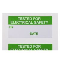 日本ブレイディ Brady 粘着剤付きラベル 120枚入り 緑， 白 Y192617 1袋(120個)（直送品）