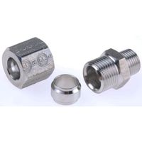 パーカー・ハネフィン S/steel stud coupling，1/8in BSPT Mx8mm 1805 08 10 1個（直送品）