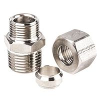パーカー・ハネフィン S/steel stud coupling，1/2in BSPT Mx12mm 1805 12 21 1個（直送品）