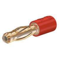 ストーブリ マルチコンタクト テストアダプタ， 4mm プラグ， 2mm ソケット， 赤 24.0106-22 1個（直送品）