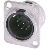 Neutrik XLRコネクタ オス 7極 ストレート パネルマウント NC7MDーLー1 ニッケルの上に銀めっき 1個（直送品）