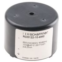 シャフナー Schaffner 電流補償チョーク， 6 mH， 10A， リード線， RD5122ー10ー6M0 1個（直送品）