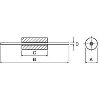 Fair[Rite tFCgr[YC 3.5 (Dia.) x 8.9mm 2743002112 1bg(50)iij