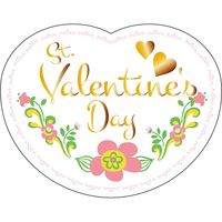 ササガワ 食品表示ラベル シール St　Valentine's　Day 41-10566 1冊（300枚入）（取寄品）