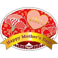ササガワ 食品表示ラベル シール Happy　Mother's　Day 41-10595 1冊（300枚入）（取寄品）