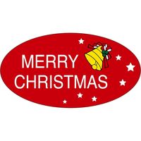 ササガワ 食品表示ラベル シール Merry　Christmas 41-10817 1冊（500枚入）（取寄品）