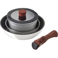 ベストコ IH フライパン 鍋 ガラス蓋 着脱式 ハンドル 5点セット ミラー ND-5632 フィライト 4975970256558 1個（直送品）