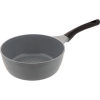 ベストコ IH 深型フライパン マルチパン 24cm グレー ND-1364 ヘルシーエンボス ファインセラミック（直送品）
