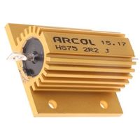 Arcol シャーシ取り付け抵抗器，75W，2.2Ω，±5％ HS75 2R2 J 1個（直送品）