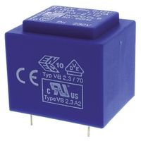 BLOCK 基板実装用トランス 一次側:230V ac 二次側:12V 定格電力:2.3VA， VB 2.3/2/12 出力数:2 1個（直送品）