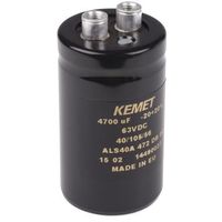 KEMET コンデンサ 4700μF， ，63V dc， ALS40A472DB063 1個（直送品）