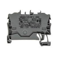 ワゴジャパン Wago 標準DINレール端子 プッシュイン 2002シリーズ， 24A， 2002ー1201 1ロット(10個)（直送品）