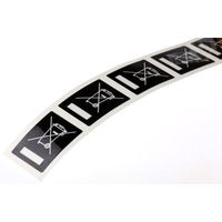 日本ブレイディ Brady 粘着剤付きラベル 500枚入り 白 黒 805534 1箱(500個)（直送品）