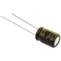 パナソニック Panasonic コンデンサ 680μF， ，6.3V dc， EEUFK0J681 1ロット(5個)（直送品）