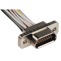 Glenair AVケーブル CN1:15極、メス、マイクロDサブ， CN2:フリーエンド， MWDM2Lー15Sー6E5ー18B 1個（直送品）