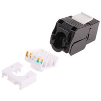 SECOMP Roline キーストーンジャック Cat6a RJ45， シールドタイプ:UTP 26.11.0352-60 1個（直送品）